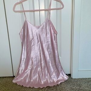 Pretty pink satin sleep dress